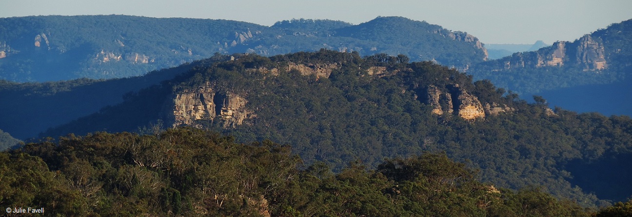 Invincible Trail Western part of GoS SCA aka BBSF Pagoda formations above Invincible Open Cut Mine Cullen Bullen