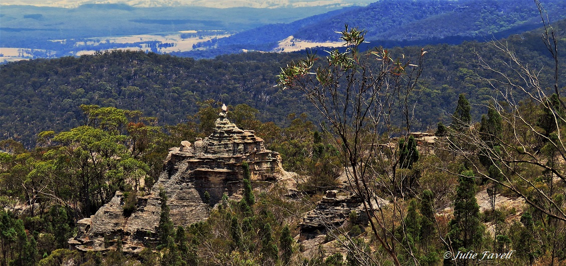 Invincible Trail Western part of GoS SCA aka BBSF Pagoda formations above Invincible Open Cut Mine Cullen Bullen