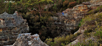 Invincible Trail Western part of GoS SCA aka BBSF Pagoda formations above Invincible Open Cut Mine Cullen Bullen