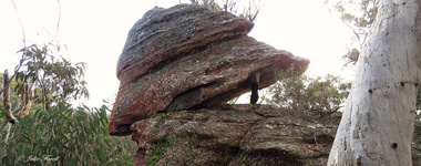 Invincible Trail Western part of GoS SCA aka BBSF Pagoda formations above Invincible Open Cut Mine Cullen Bullen