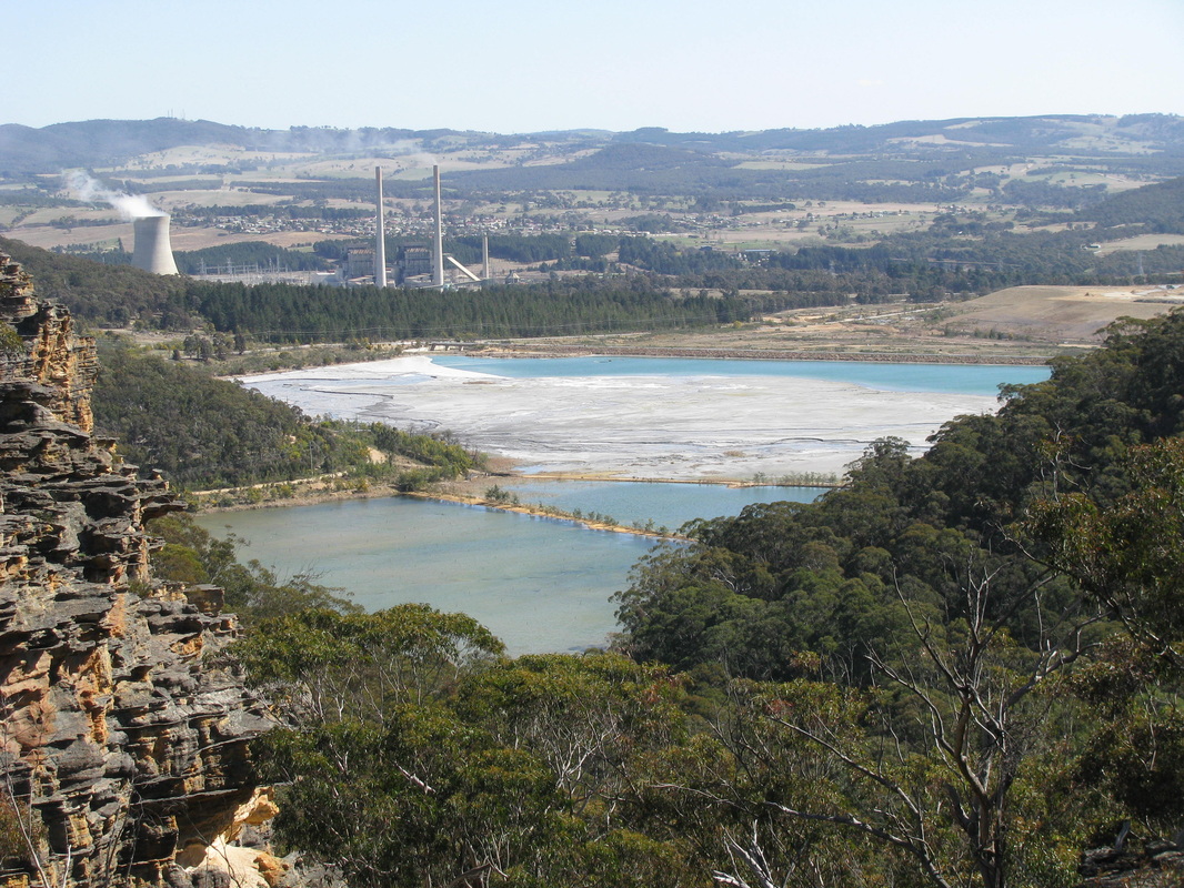 Wallerawang Power Station and its ash dam